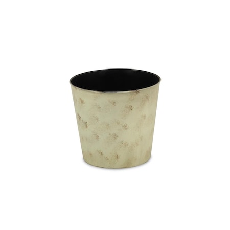 Cheungs 9 in. Round Tapered Recycled Plastic Planter, Gray PP-101LG